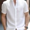 Free Size Trendy Men s Short Sleeve Casual Shirt Slim Fit Fashion