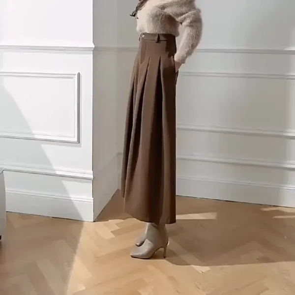 S60f138d209e24d2e85097e5254e26055n Women Maxi Skirt Korean Elegant Office Lady Long Skirt