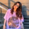 Free Size Korean Style Woman Top Baggy Shirt Vintage Shirt