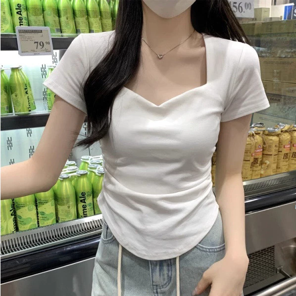 cn-11134207-7ras8-mct33s49wp343c.webp Free Size Fashionable Square Neck T shirt for Women Plain Design