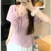 cn-11134207-7ras8-mcuoe4vzoetc74.webp Free Size Trendy Loose Fit Vintage Yellow T Shirt Women s Daily Wear