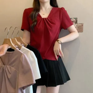 Free Size Baggy Shirt Fashion Women Top Trendy