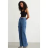 Free Size  LADIES CARGO 6POKET PREMIUM QUALITY BOOTCUT JEANS PANTS
