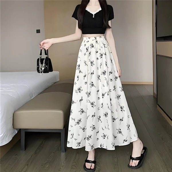 sg-11134201-7rata-ma29t1v6l5zj91.webp Free Size Long Skirt Skirt Temperament Large Hem Printed Floral High Waist Women fine11