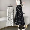sg-11134201-7raue-ma29t1soro2x4e.webp Free Size Long Skirt Skirt Temperament Large Hem Printed Floral High Waist Women fine11
