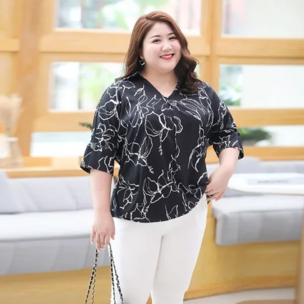 Free Size Baggy Blouse Women Chiffon Blouse Elegant
