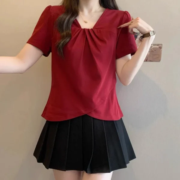 Free Size Baggy Shirt Fashion Women Top Trendy