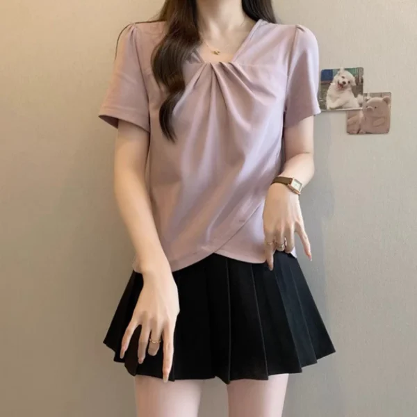 Free Size Baggy Shirt Fashion Women Top Trendy