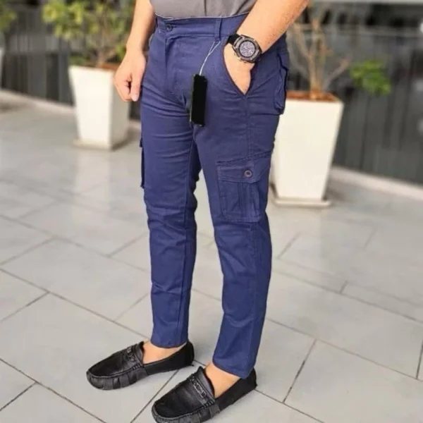 Free Size MEN S CARGO 6 POCKET SLIM FIT PAKAI BELT  PANTS GOOD QUALITY