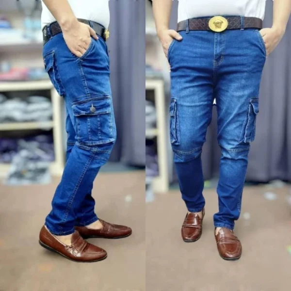 Free Size HIGH quality DENIM 6POKET cargo pants Super Men s jeans