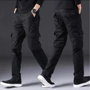 Free Size MEN S CARGO 6 POCKET SLIM FIT PAKAI BELT  PANTS GOOD QUALITY